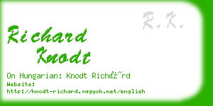 richard knodt business card